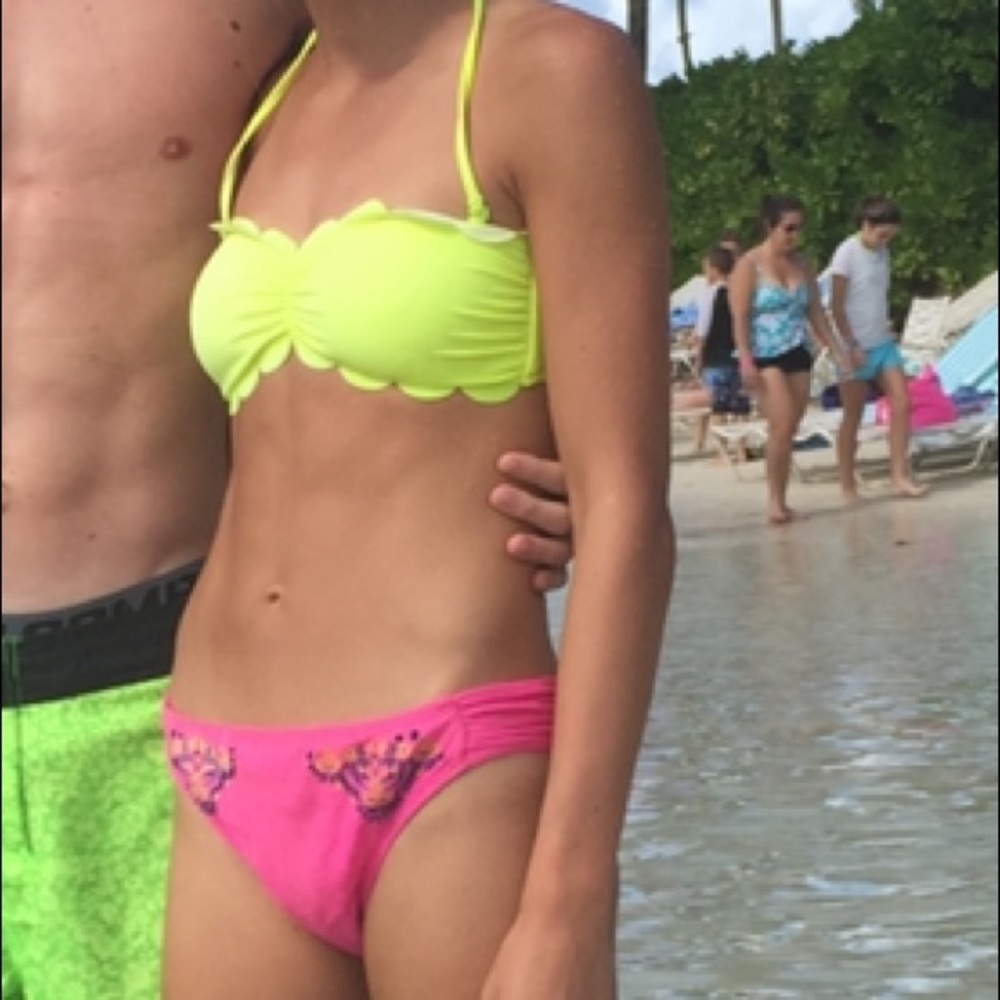 Victoria secret yellow swim top